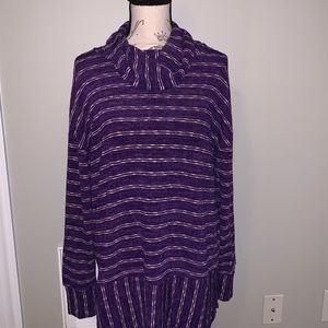 Susan Betro Striped Cowl Neck Tunic